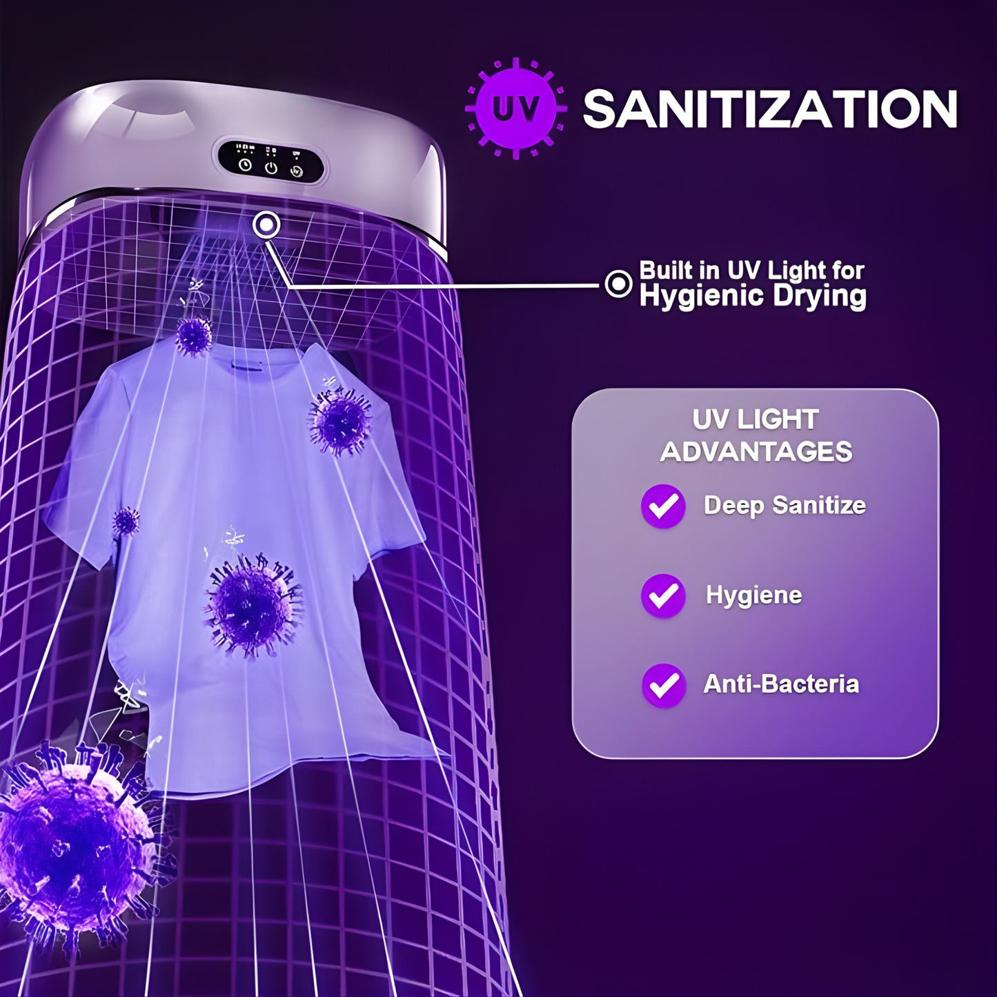 Portable Garment Dryer with UV Hygiene